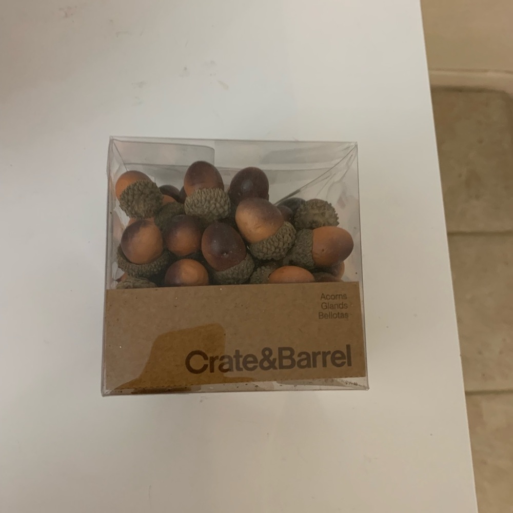 Crate & barrel box of Acorns